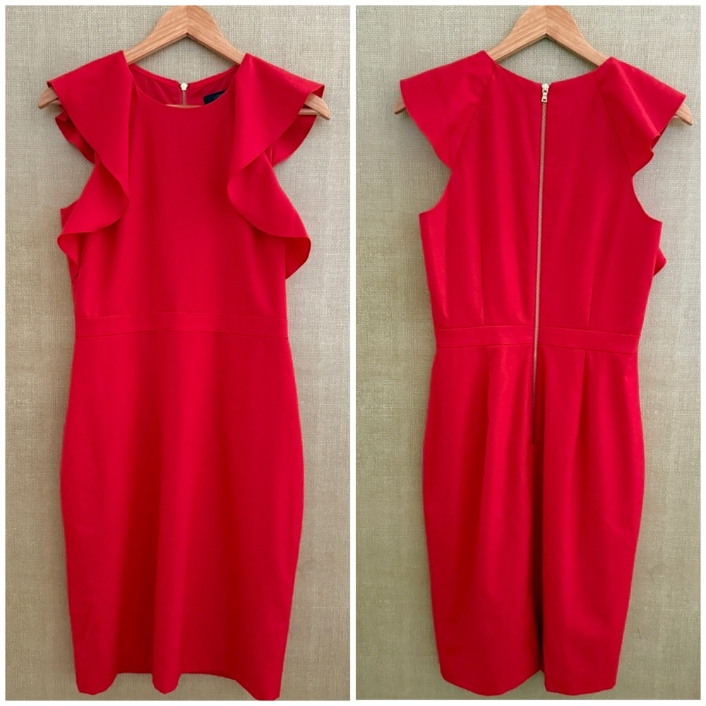 J. Crew Merino Wool Dress Midi Sheath Business Party Black Label Office Siren 6 - Picture 3 of 16